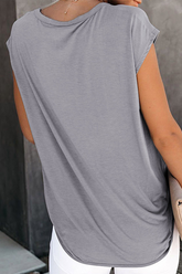 Solid Ripped O Neck T-Shirts Ins Street